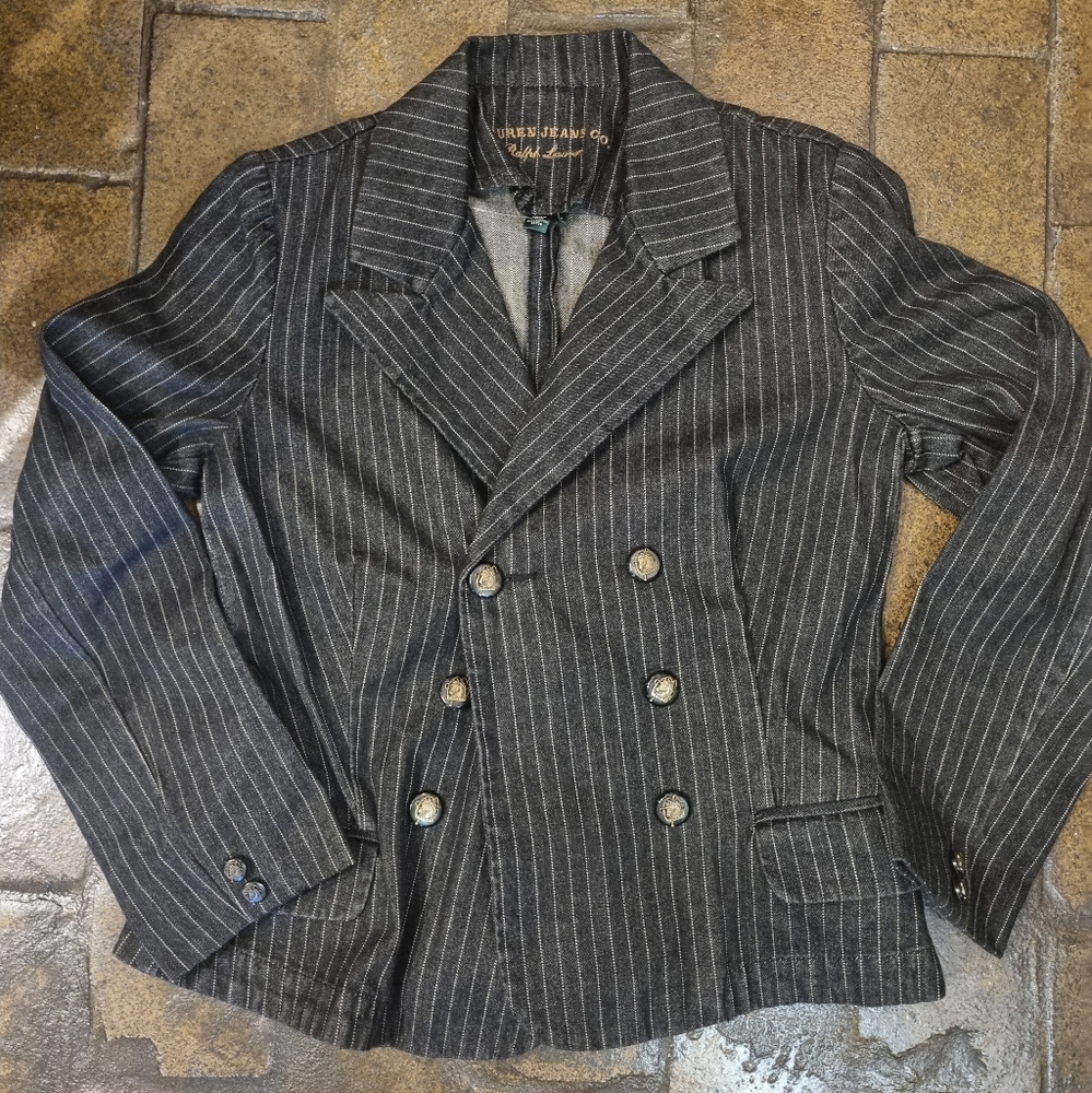 Ralph Lauren Gray Pinstripe Blazer